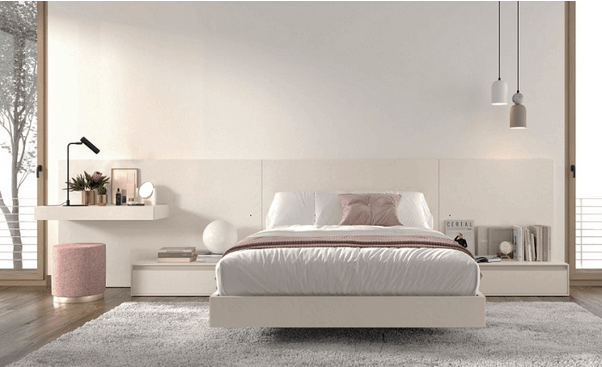 dormitorio moderno en blanco
